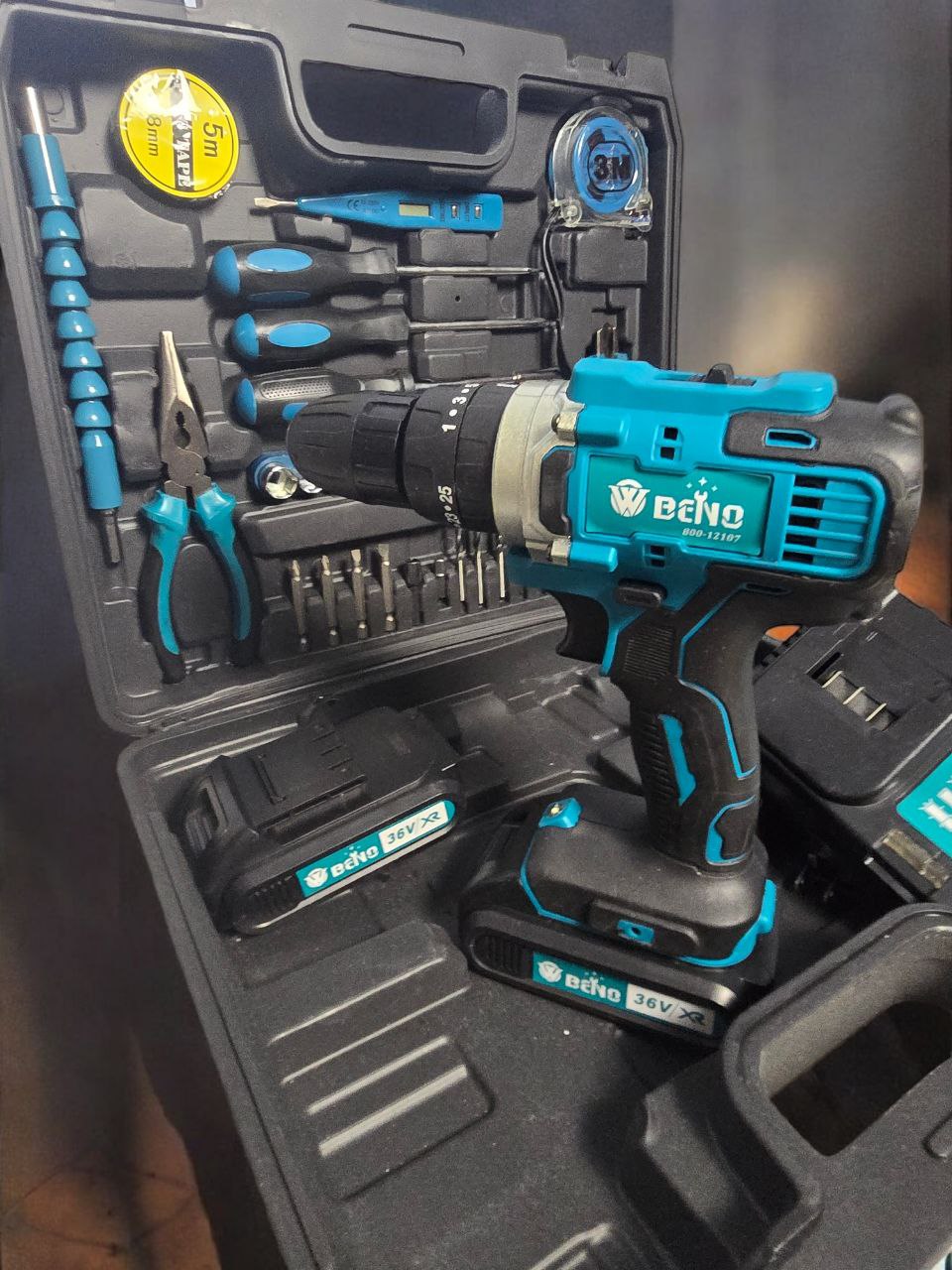 Taladro 36V Recargable Con Martillo 🔨 y Herramientas De Regalo