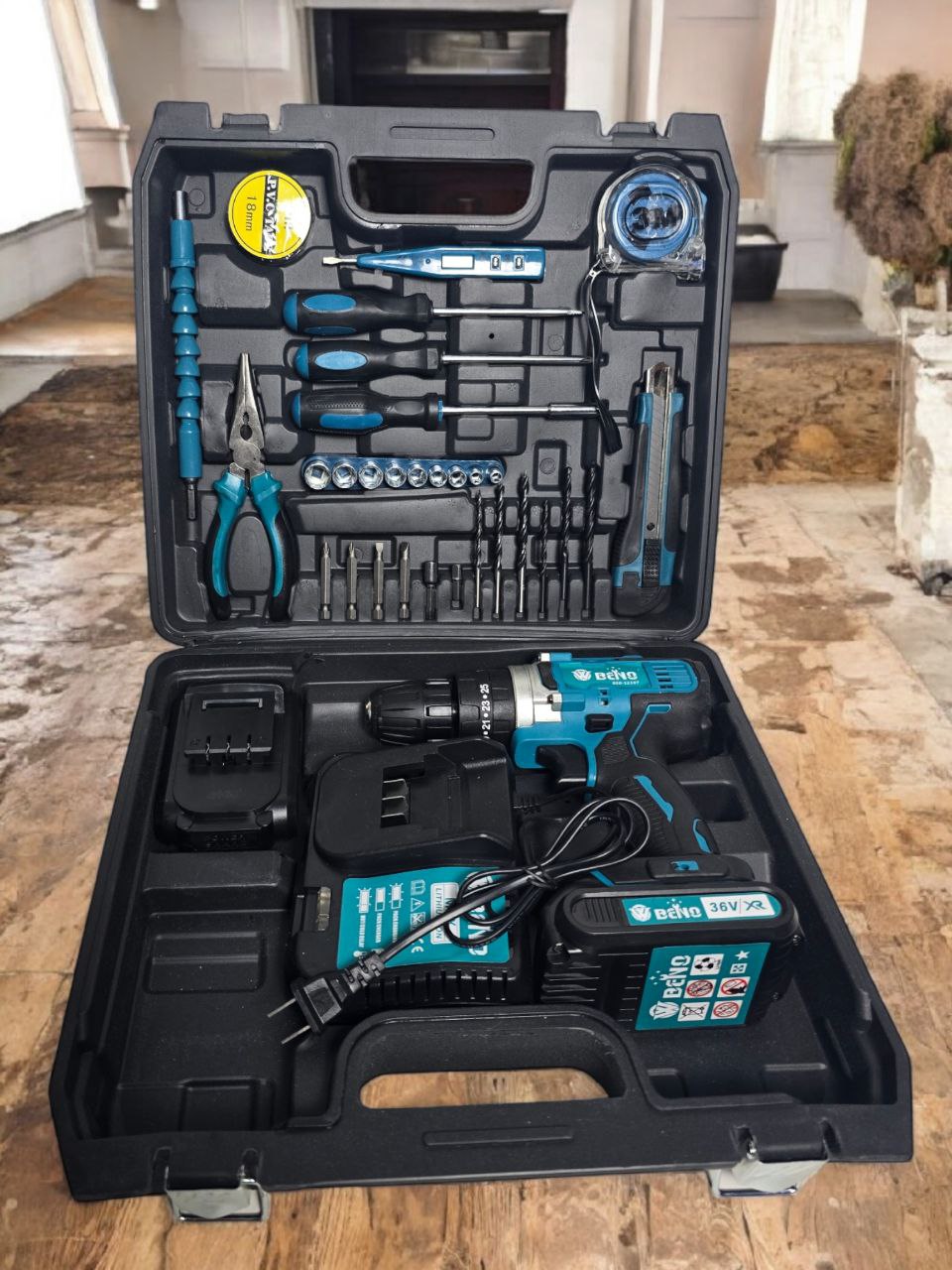 Taladro 36V Recargable Con Martillo 🔨 y Herramientas De Regalo