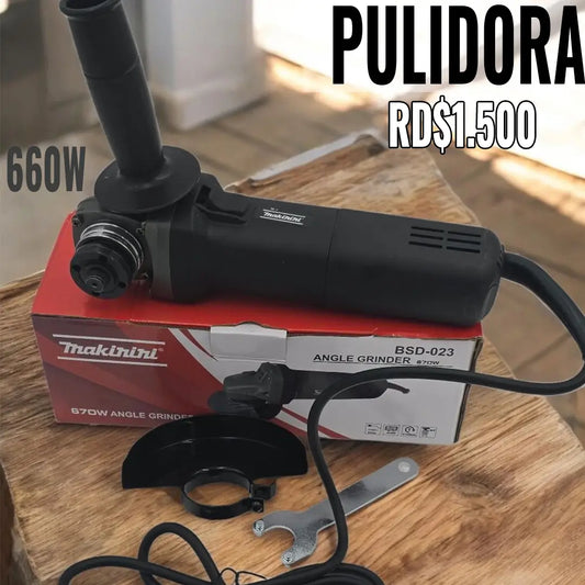 Pulidora Electrica 670W + Accesorios