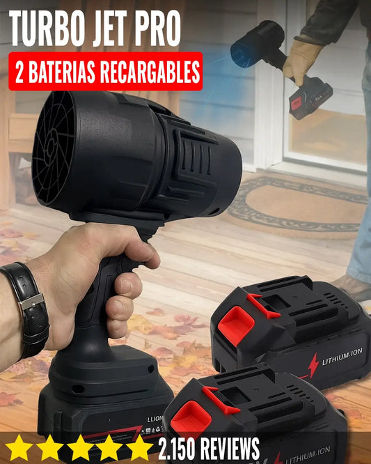 Soplador Secador TurboJet + 2 BATERIAS RECARGABLES