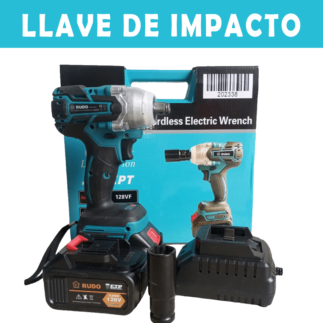 Taladro De Impacto Recargable 128V Con Accesorios Overshoprd.com 