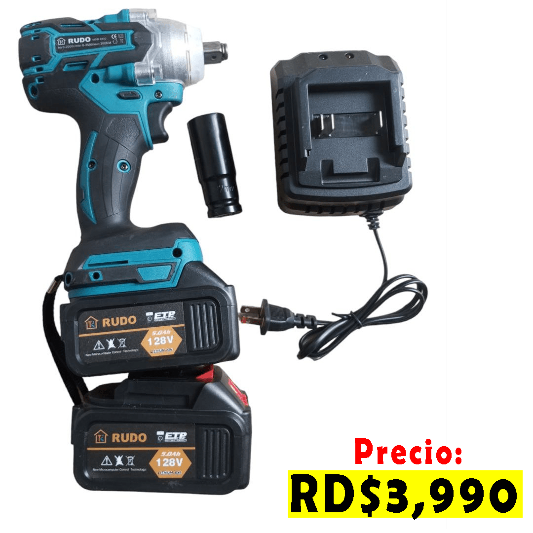 Taladro De Impacto Recargable 128V Con Accesorios Overshoprd.com 